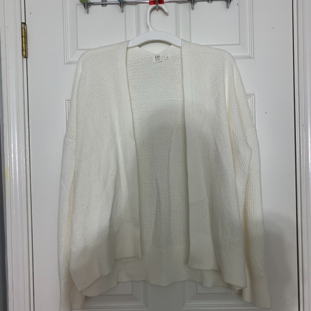 White cardigan